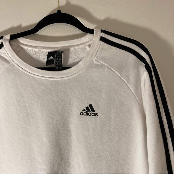 adidas Sweatshirt Classic Three Stripe Pullover Size Medium GUC - Picture 5 of 12